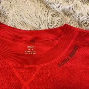 Aerie Good Vibes Sweatshirt Longline Pullover Christmas Sweater A Little Naughty